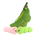 thumbnail image 1 of Zxpjkyu Bean in Zipper Pod Cartoon Cuddly Stuffed Toy for Kids Boys Girls Birthday Gifts 28cm Caterpillar, 1 of 9