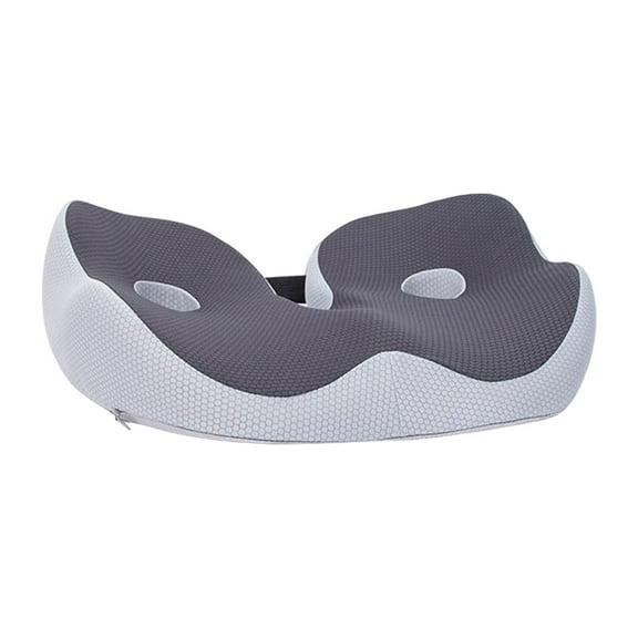 Zxpjkyu Breathable Non Slip Sitting Donut Cushion Relieves Tailbone Pressure Memory Foam Gray