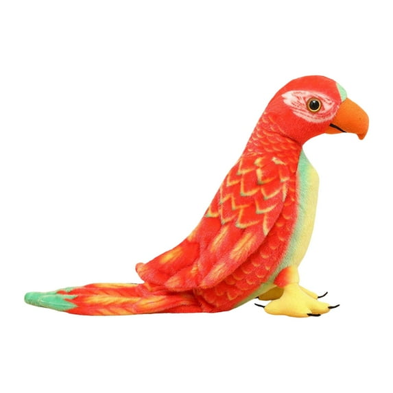 Zxpjkyu Budgerigar Toy Ornament Simulation Parakeet Soft Parrot Soft Toys Bird Stuffed Red