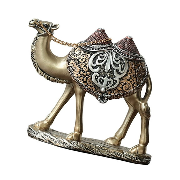 Zxpjkyu Camel Statue Animal Sculpture Home Decor Gift Creative Collection Resin Figurine Left