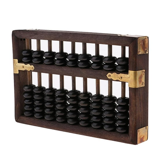 Zxpjkyu Chinese Soroban Abacus Counting Frame Made of Wood, Calculation Aid Mathematics