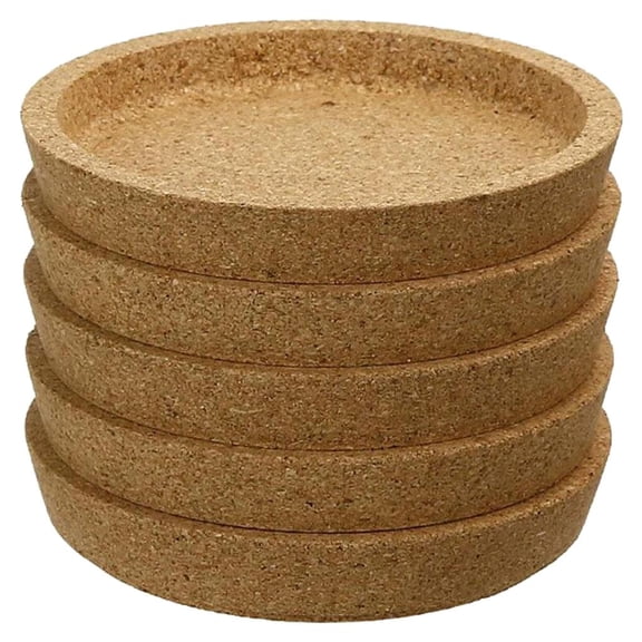Zxpjkyu Cork Drink Coasters 4" 5 Pack - Home Bar and Kitchen Essential - Reusable Absorbent Eco-friendly DIY Project Craft Board - Restaurant Cafe Supplies