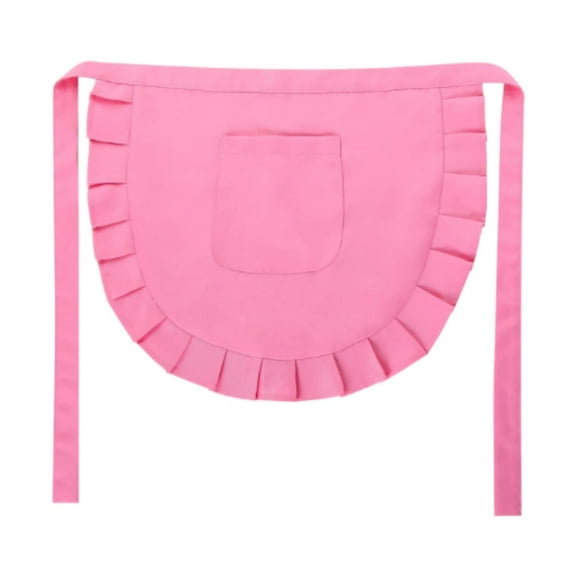 Zxpjkyu Cosplay Waist Apron for Girls,Classic Accessory,Soft,Dress Cosplay Costumes,Maid Pink