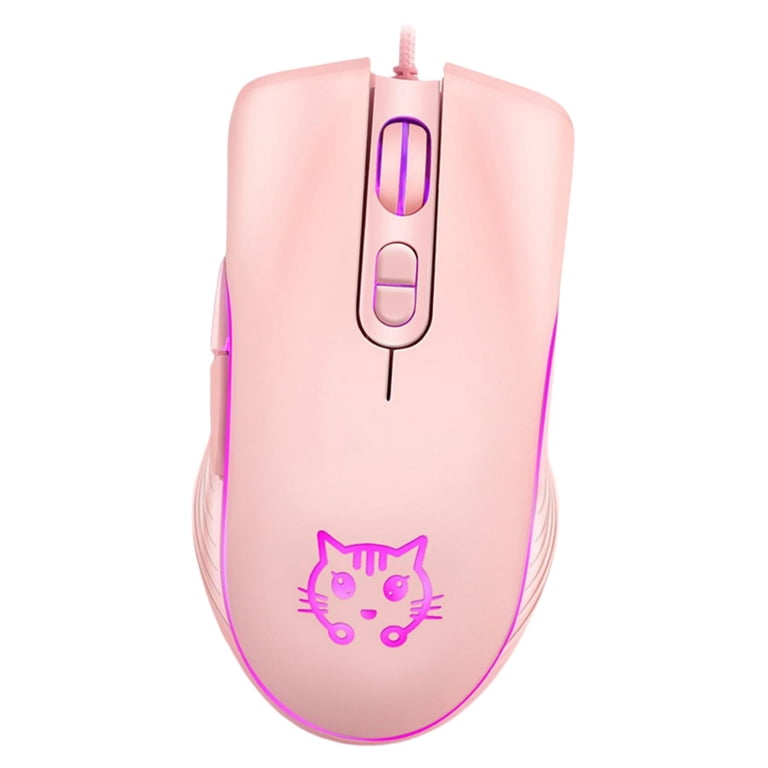Zxpjkyu Cute K2 Wired Gaming Mouse 7 Backlight Modes Mute LED