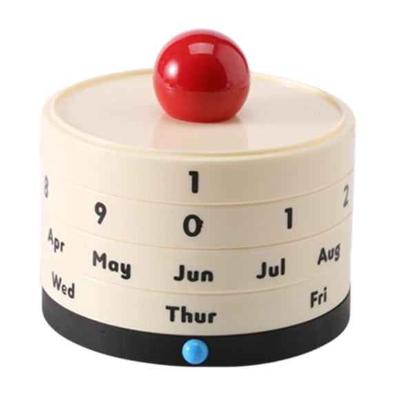 Zxpjkyu Desk Calendar Perpetual Calendar Desktop Accessory Small Cute Decoration Modern beige