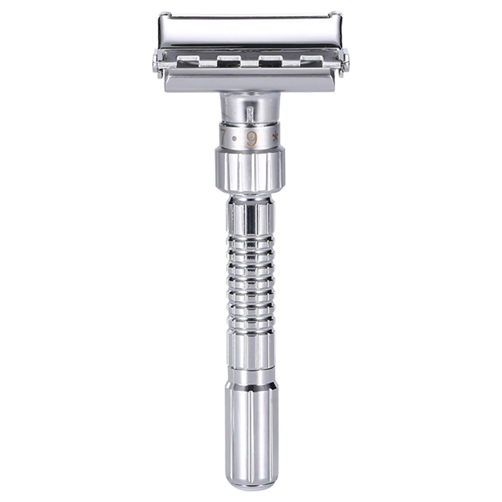 Zxpjkyu Double Edge Safety Razor Plated Reusable Double Edge Razor Beard Shaving for Men