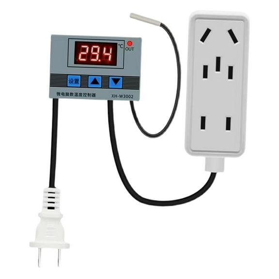 Zxpjkyu Electric Digital Temperature Controller 110V Electronic Temp Control Socket for 2m probe