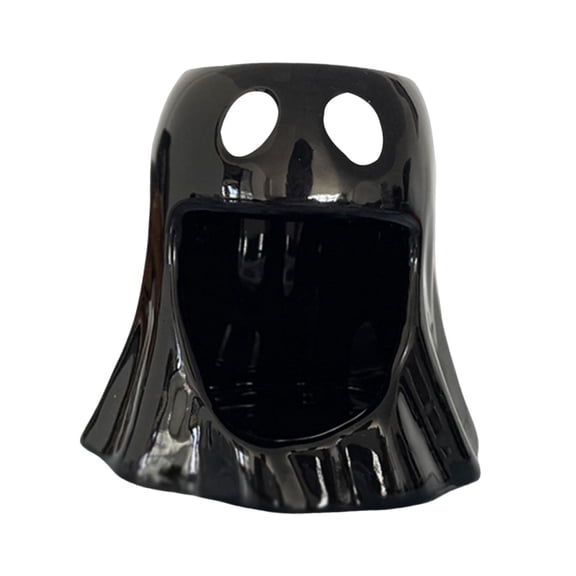 Zxpjkyu Essential Oil Burner Aroma Oil Warmer Fragrance Warmer Halloween Tealight Candle Black