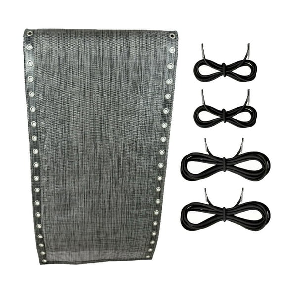 Zxpjkyu Folding Lounge Chair Repair Kit with Fabric and Cords for Patio and Beach Chairs Gray