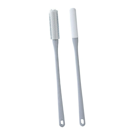 Zxpjkyu Foot Brush Lotion Applicator for Foot Shower Toe Cleaning Brush with Long Handle Gray Set