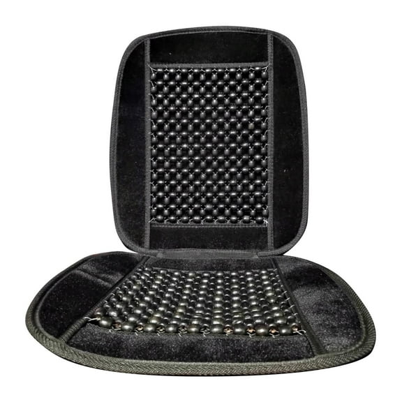 Zxpjkyu Generic Wood Bead Car Seats Cover Cooling Cushion Summer Office Vehicle Supplies Black