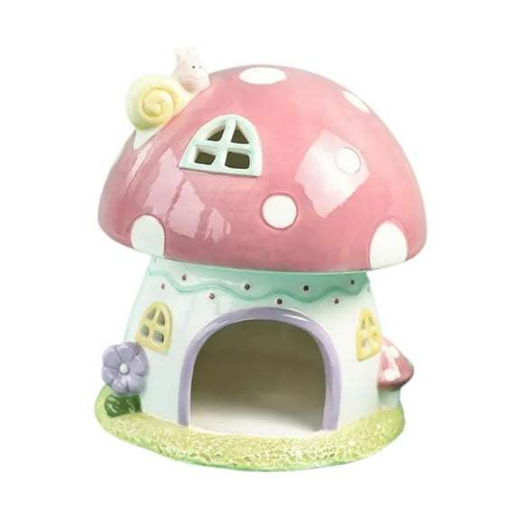Zxpjkyu Hamster -hiding game and resting robust hideaway cage accessories hedgehog house Pink