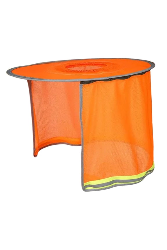 Hard Hat Sun Visor Hard Hat Neck Shade High Visibility Full Brim Mesh Shade Neck Orange