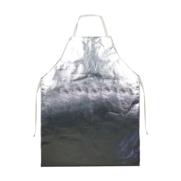Zxpjkyu Heat Resistant Apron Aluminum Foil Apron Fireproof Thermal Insulation Heavy Duty L