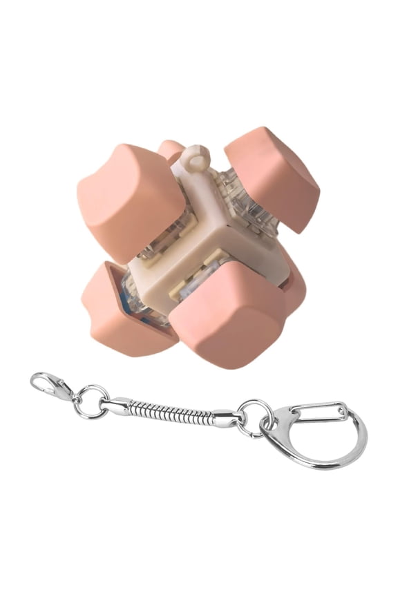 Keyboard Fidget Keychain Keyboard Cube Accessories Adults Gifts Novelty Keyboard 6 Key