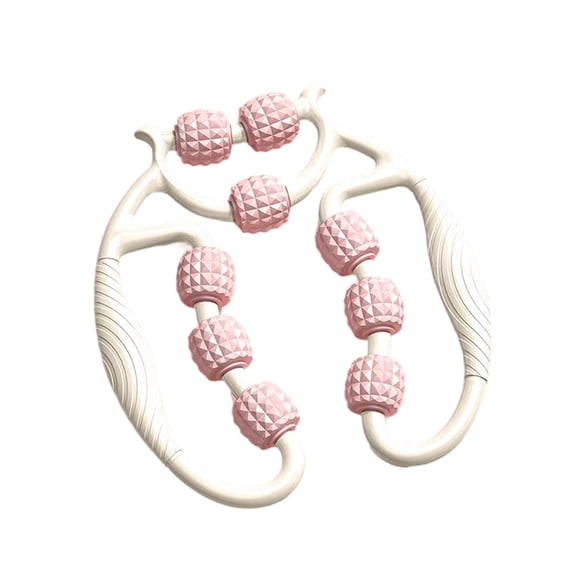 Zxpjkyu Leg Massage Roller Handheld 360 Degree Portable Arm and Leg Massager Deep Tissue Pink