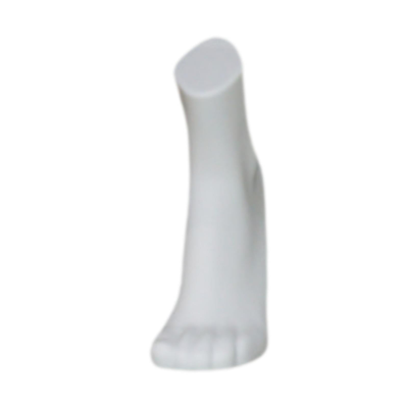 Zxpjkyu Male Mannequin Foot Model with Magnetic Base Photo Prop Sock Display Model for Short White