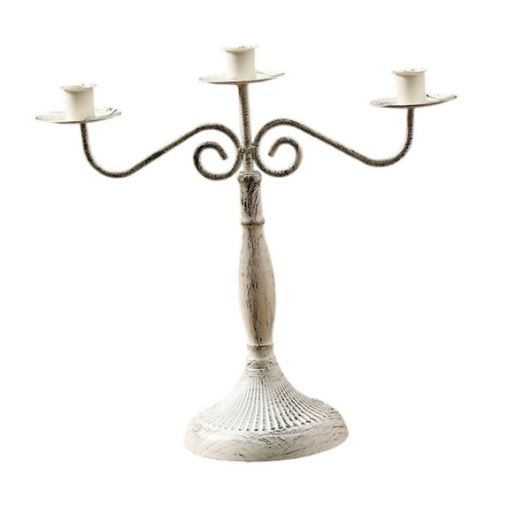 Zxpjkyu Multi Arm Candelabra Candelabrum Home Kitchen Dining Room Candlestick Holder White with 3 Arms