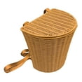 thumbnail image 1 of Zxpjkyu PP Basket Outdoor Backpack Hand Woven with Shoulder Straps 13.4x9.4x13.7inch for, 1 of 9