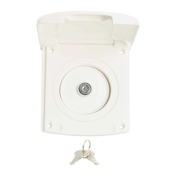 Zxpjkyu RV Water Inlet Gravity Water Fill Filler Filling Port with Cap with Keys Locking