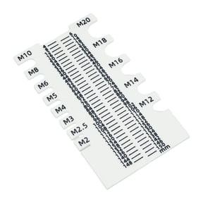 Zxpjkyu Screw Measurement Ruler Portable Thread Size Checker Length and Thread Gauge White