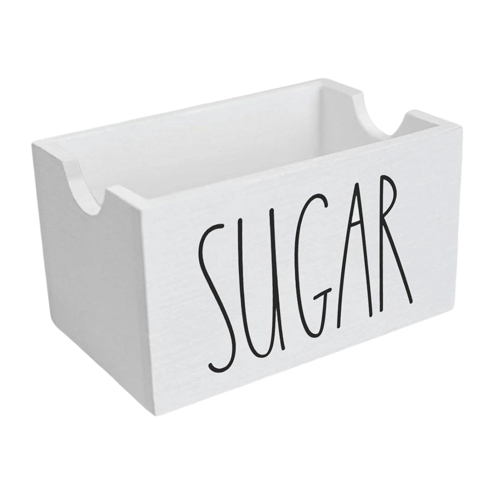 Zxpjkyu Sugar Packet Holder Coffee Condiment Packets Wood Rustic Sugar ...