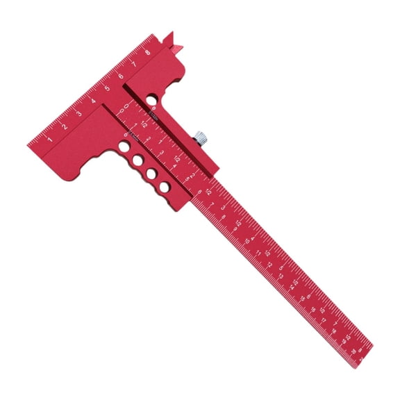 Zxpjkyu T Shaped Woodworking Scriber DIY Carpentry Tool Easy to Use Aluminum Alloy Slide No Fine Tuning