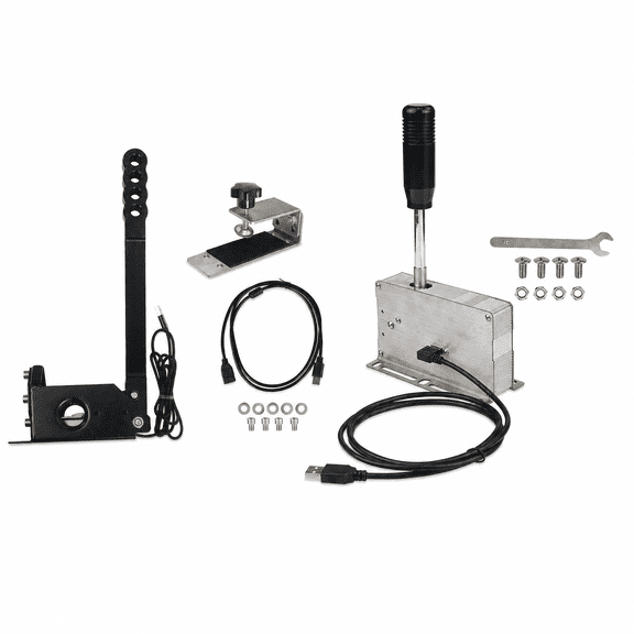 Zxpjkyu USB Sequential Shifter Handbrak Video Game Plug Play Gearshift Sim Aluminum Gaming Accessory Racers