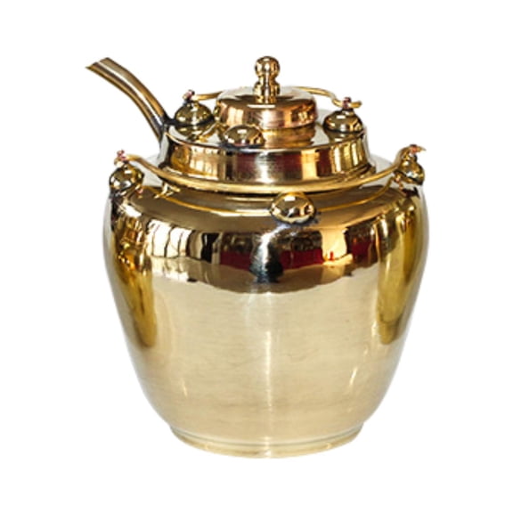 Zxpjkyu Wine Warmer Kettle Lightweight Tea Maker Brass for Camping Household Kitchen 500ml