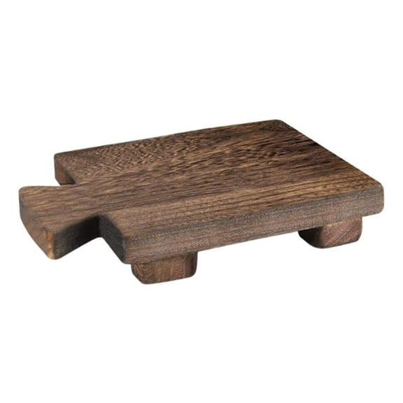 Zxpjkyu Wood Pedestal Stand Decorative Wooden Bathroom Tray for Makeup Vases Tissues