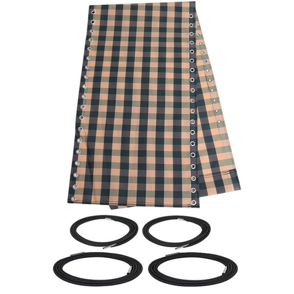 Zxpjkyu recliner Replacement Fabric Waterproof gravity seat for Lounge Beach Patio Green Green Plaid+ Rope