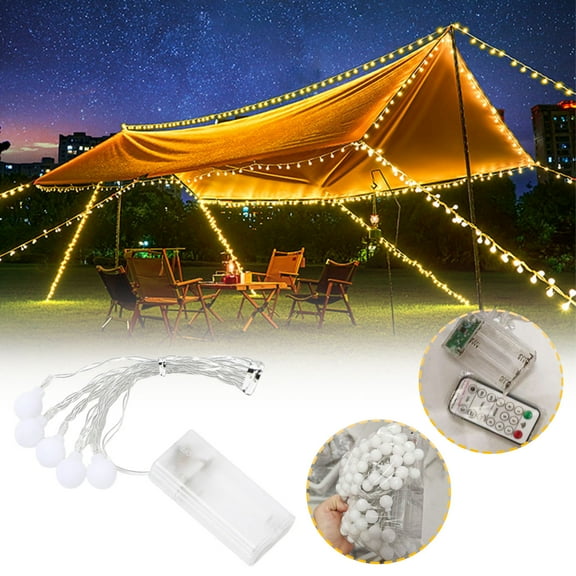 Zxsyw 10M Remote Control Fairy Lights - 80 LED Battery Powered Bubble Ball String Lights for Home, Patio, and Party Decoration - Perfect for Indoor and Outdoor Use