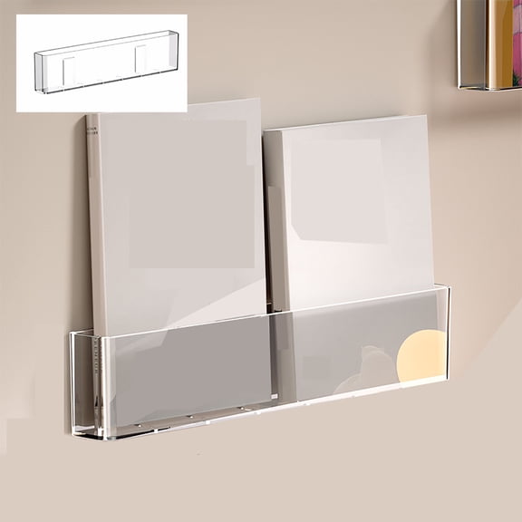 Zxsyw Bookcase Living Room No Punch Wall Mounted Storage Shelves Magazine Rack Wall Children'S Picture Book Shelf Kitchen Spice Jar Organizer