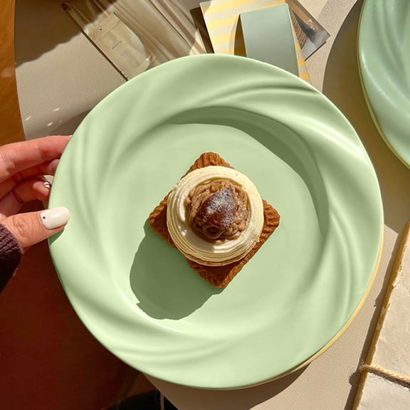 Zxsyw Ceramic Dinner Plates Set - High Class Cream Pasta Plates, Original Western Dinnerware, Elegant Home Dish Collection for Dining - Luxury Tableware