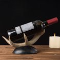 thumbnail image 1 of Zxsyw Deer Horn Wine Rack, Tilted Wine Cabinet, Wine Stopper - Decorative Resin Ornament for Home Bar and Kitchen Storage, 1 of 5