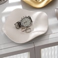 thumbnail image 1 of Zxsyw Electroplated Irregular Shape Ceramic Display Plates, Folded Corner Storage Plates, Decorative Wave Ornaments for Home Decor and Posing Shots, 1 of 5