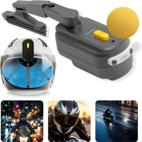 Zxsyw Motorcycle Helmet Wiper - Full Face Helmet Wiper 800mAh Rechargeable, 20ml Cleaning Solution - Waterproof Visor Cleaner for Motorcycle & ATV Helmets