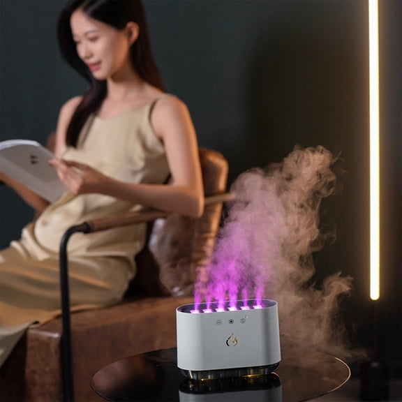Zxsyw Portable Bedroom Humidifier with 10 Hour Timer, 900mL Essential Oil Diffuser, 6 Atomization Modes & 7 Color Light - Small Desktop Aromatherapy Humidifier