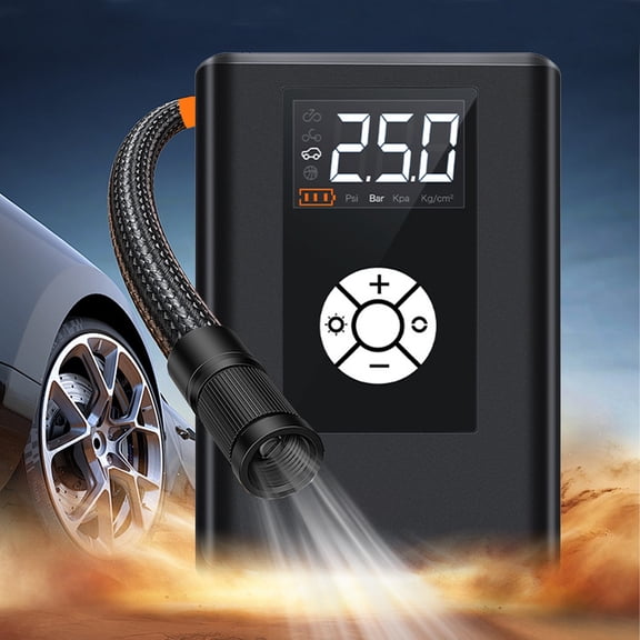 Zxsyw Portable Tire Inflator, Digital Tire Pump with Emergency LED Light, Compact Air Pump for Car, Bike, and Motorcycle Tires