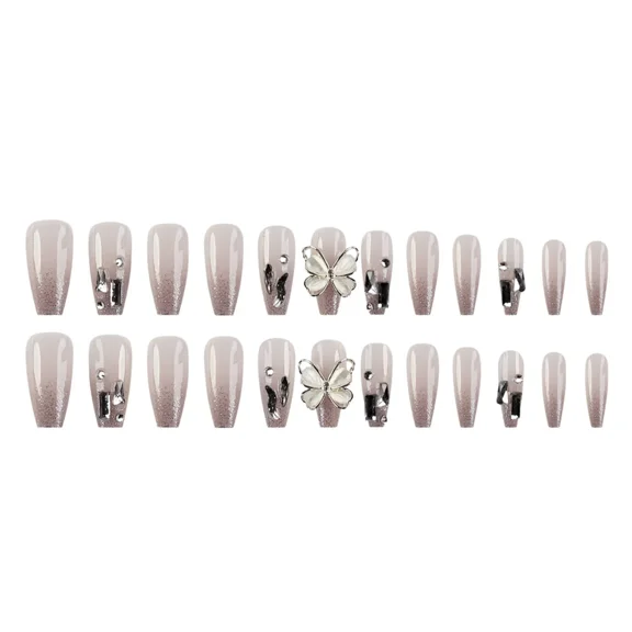 Zxsyw Press On Nails No Glue Needed Fake Nails 24 Pieces Waterproof Easy to Remove Durable Artificial Nail Tips Perfect for Home Use and Professional Nail Art Stylish Designs for All Occasions