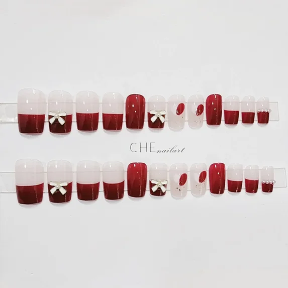 Zxsyw Press on Nails Waterproof Fake Nails 24 Pieces No Glue Needed Easy Removal Comfortable Wear Fashionable Nail Art Solutions