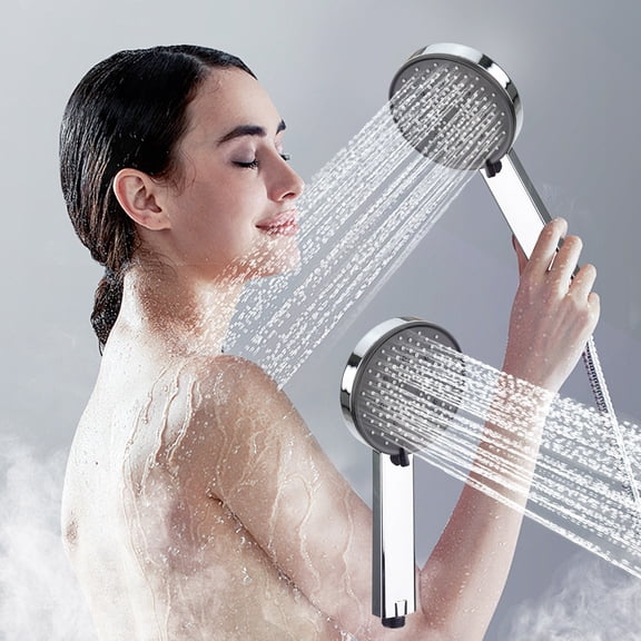 Zxsyw Shower High-pressure Handheld Nozzle Hard Water High-pressure Three Spraying Modes Elderly Handheld Shower