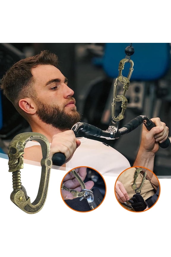 Skull Keychain Clip, Multi-Functional Hardware Carabiner, Mountaineering Accessories for Camping and Outdoor Use