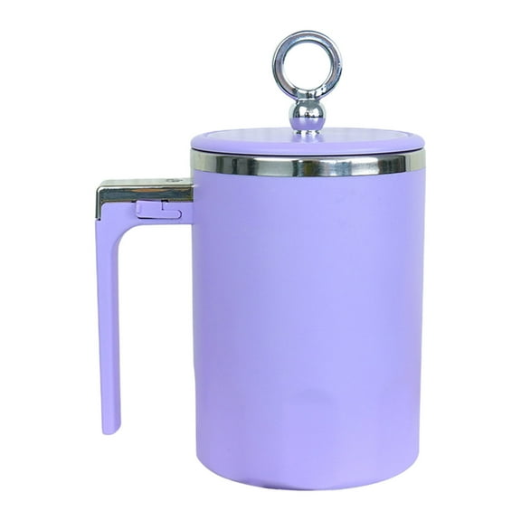 Zxsyw Stainless Steel Coffee Mug with Lid, Fully Automatic Coffee Mixing Cup, Multifunctional Magnetic Office Water Bottle for Travel