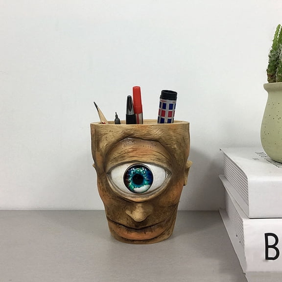 Zxsyw Unique Cyclop Flower Vase - Decorative Western Mythical Figure Home Ornaments - Stylish Desktop Flower Pot with Durable Protection Material