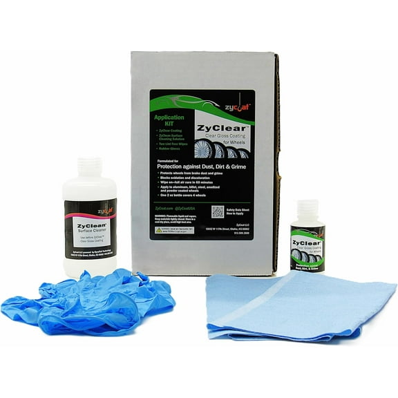 ZyCoat ZyClear 15505 Wheels Surface Protection Clear Coat Application Kit - Clear, 2 Ounce