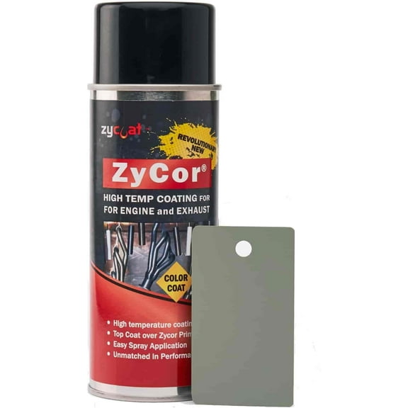 ZyCoat ZyCor 16013 DIY High Temperature Aerosol Coating - Porsche Gray Color Coat, 13 Ounce