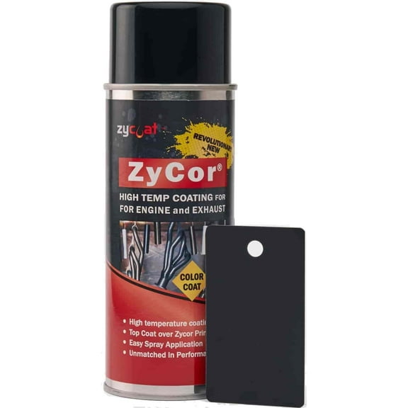 ZyCoat ZyCor 19013 DIY High Temperature Aerosol Coating - Bitchin Black Color Coat, 13 Ounce