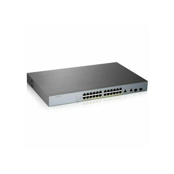 ZyXEL GS1350-26HP 24-Port Gigabit Smart Nebula Cloud Managed PoE Switch, 24 PoE+ Ports at 375W with 2 SFP Uplinks