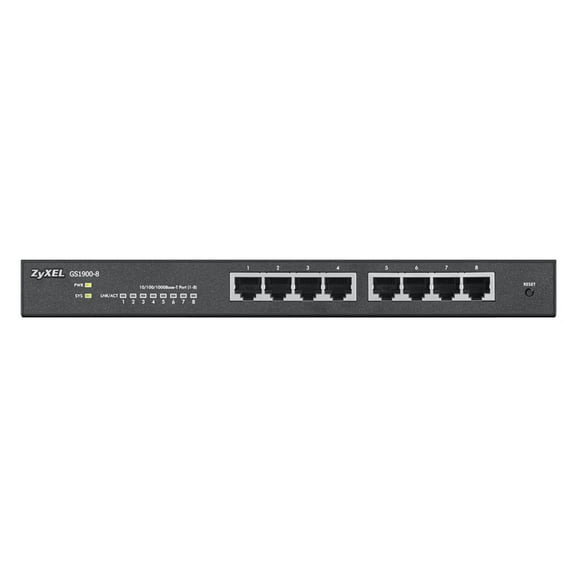 ZyXEL GS1900-8 Fanless 8 Port GbE L2 Web Managed Desktop Switch